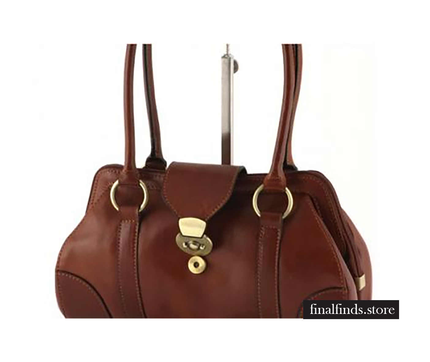 Lederen dames schoudertas Castle of Corroy - bruin COT1223br