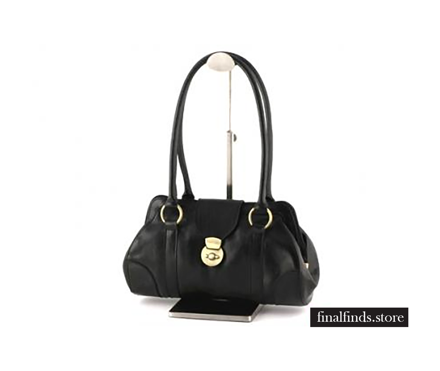 Lederen dames schoudertas Castle of Corroy - zwart COT1223zw