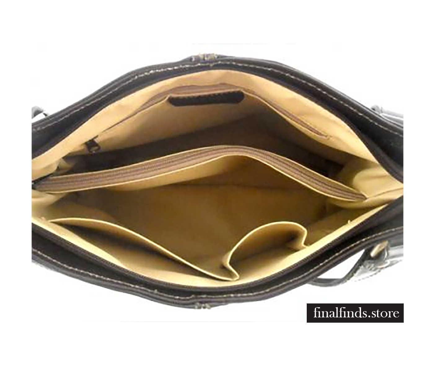 Lederen dames schoudertas Galgentor - donker bruin COT1230db