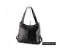 Lederen dames schoudertas Galgentor zwart cot1230zw