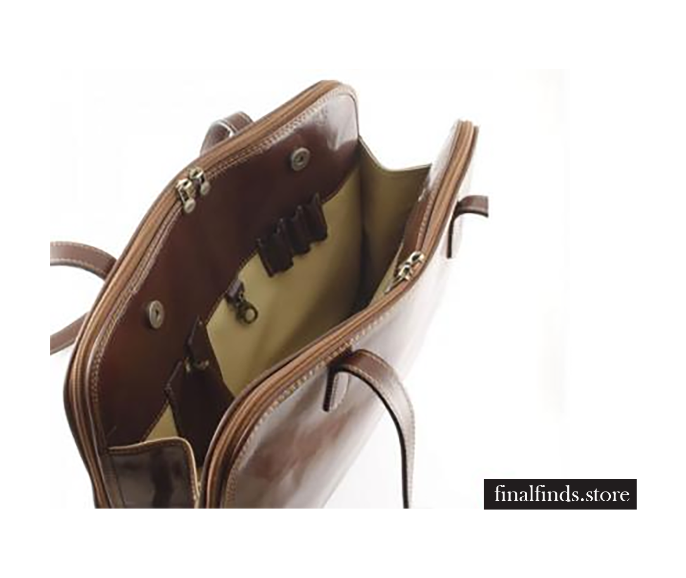 Leren dames aktetassen Volkerschlachtdenkmal bruin cot5614br