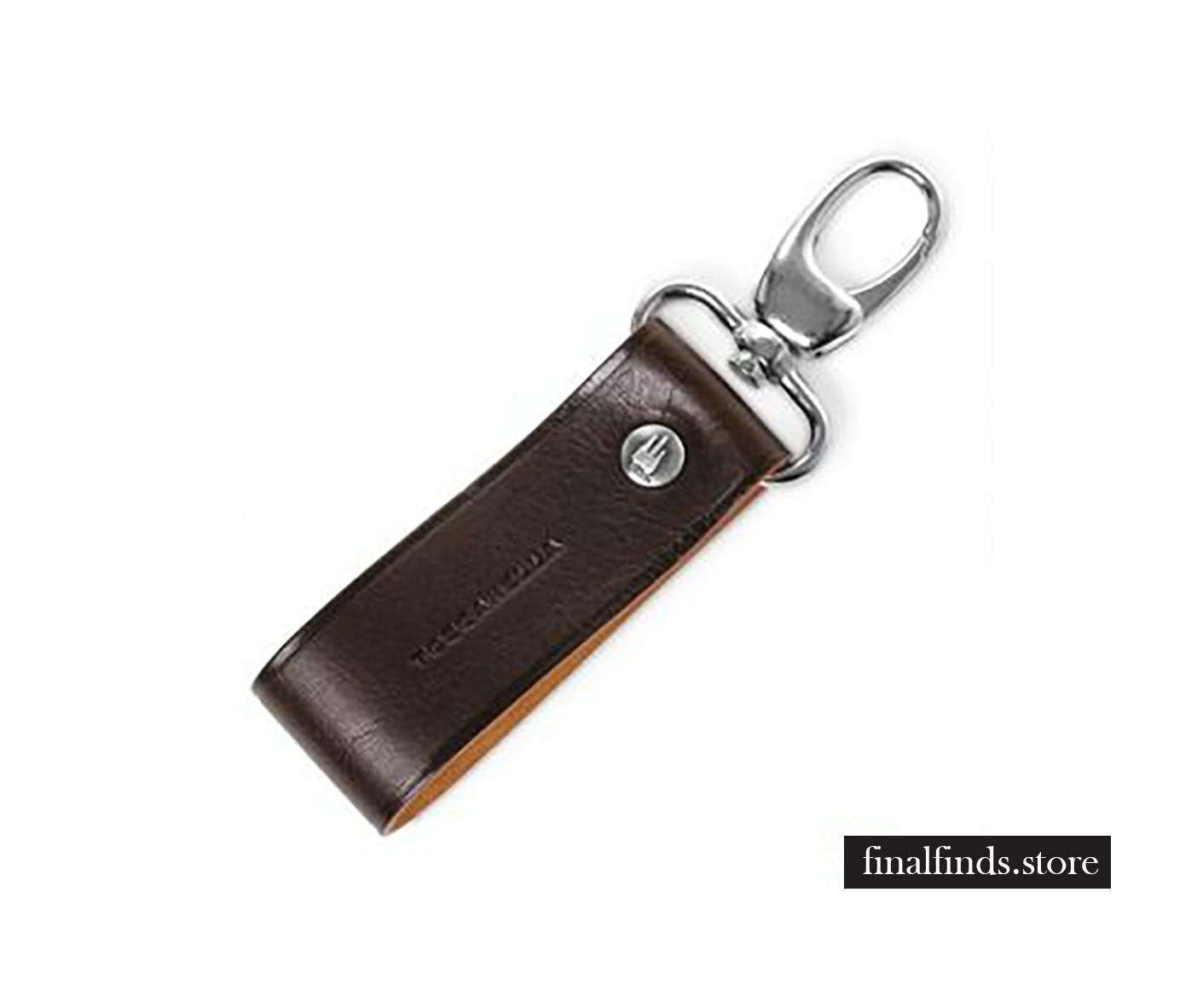 Leren sleutelhanger Toscanella clip haak - donker bruin CCOD532VAdb