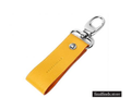 Leren sleutelhanger Toscanella clip haak - geel CCOD532VAgl