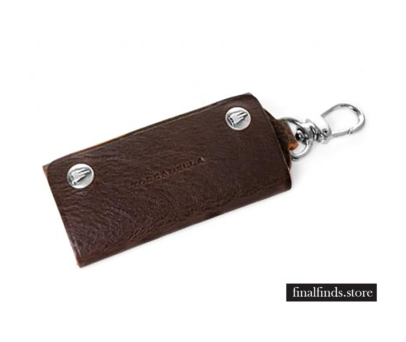 Leren sleutelhanger Toscanella fold-up klip haak - donker bruin CCOD534VAdb